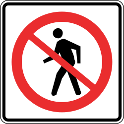 Piétons interdits.